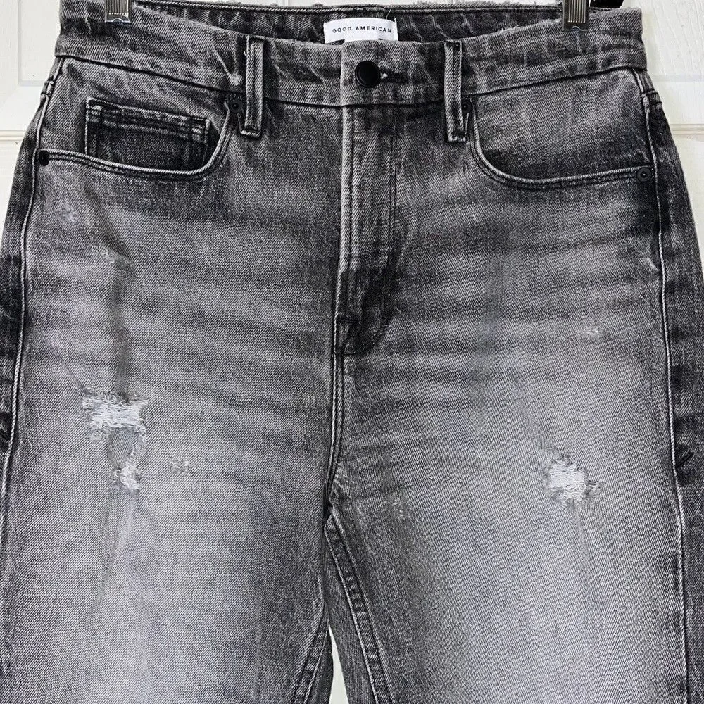 Good American Good Girlfriend Jean Womens 2 26‎ In Black Style GG602BT High Rise